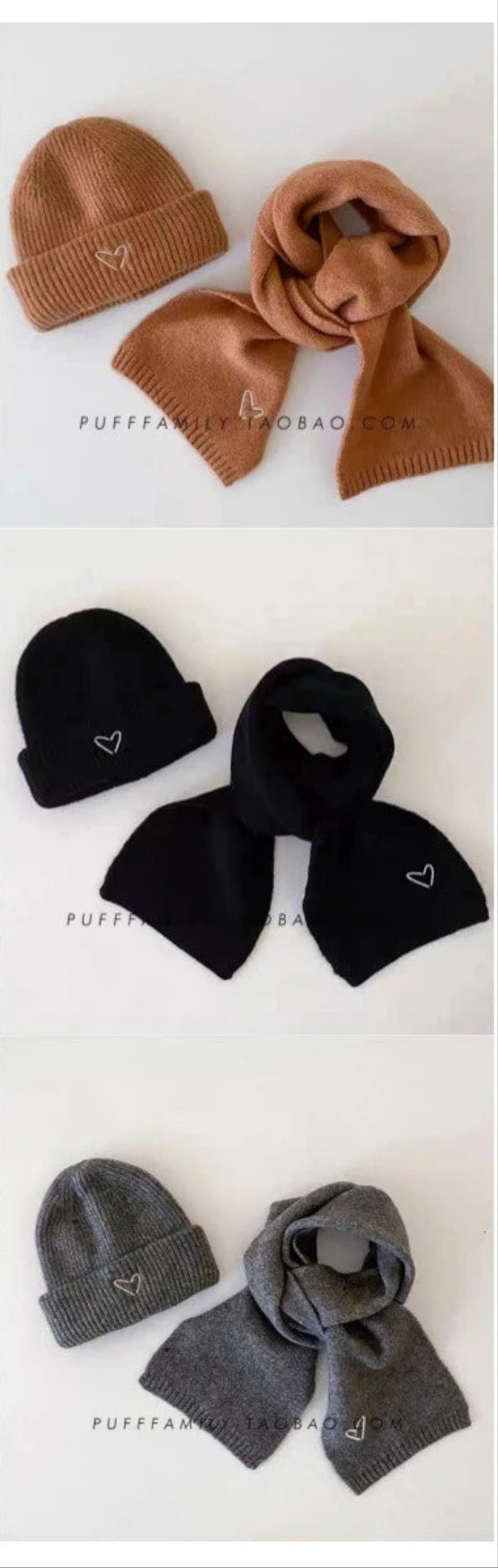 🧶 Kids’ Knit Hat & Scarf Set – Warm Winter Beanie with Matching Scarf (Ages 7–12)