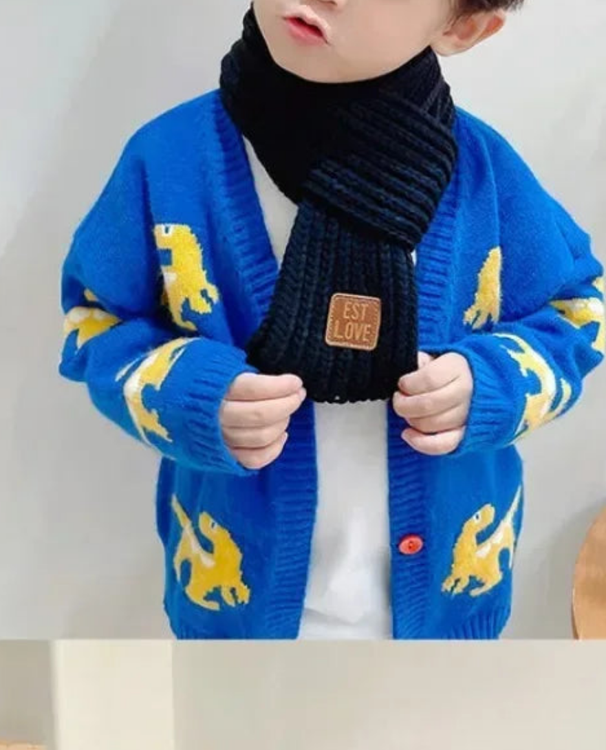 Kids Colourful Knitted Scarf – Ages 1–3