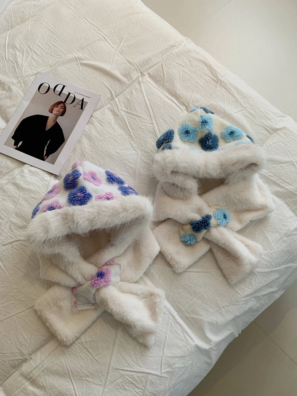 🐻 Glow West Jacquard Scarf Hat | 2-in-1 Windproof Furry Hood & Scarf | Winter Gift Idea
