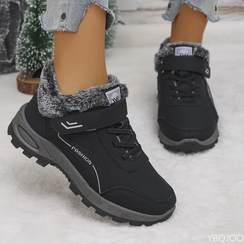 New Winter Shoes for Women Thickened Warm Snow Boots Cold resistant Outdoor Large Size Simple Comfortable Women's Shoes