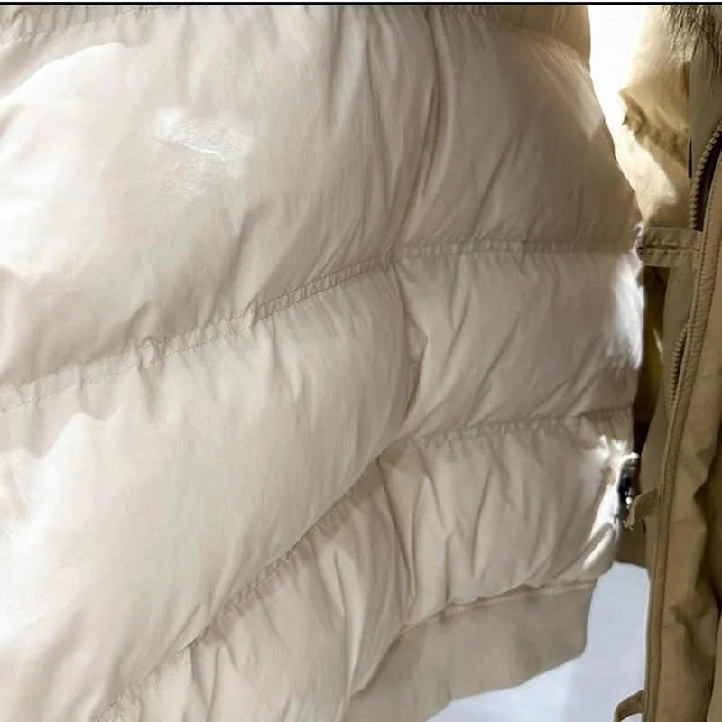 🧥 Women’s Parka Coat – Fur-Lined Hooded Winter Jacket