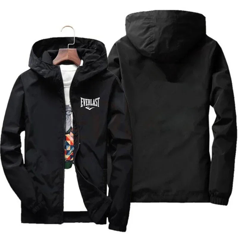 Everlast Windproof Hooded Sports Jacket | Lightweight Outdoor Coat – Glow West Sport & Street