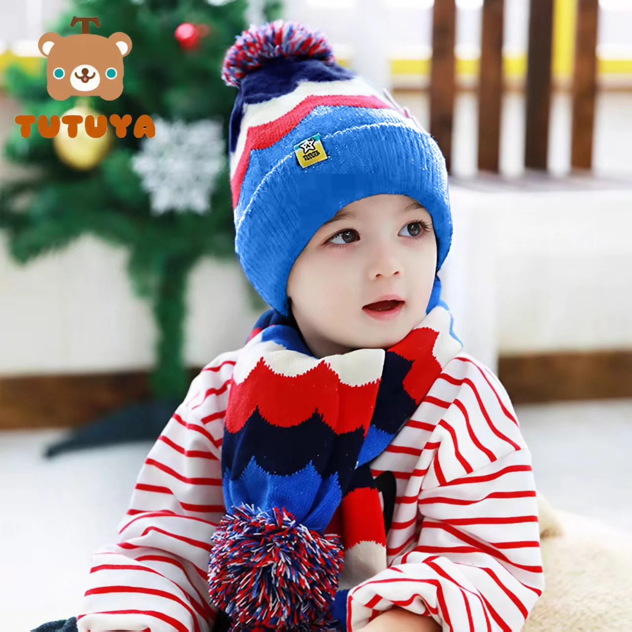 🌈  Kids Colourful Knitted Hat & Scarf Set – Ages 1–3 (Scarf-Only Option if separate item)
