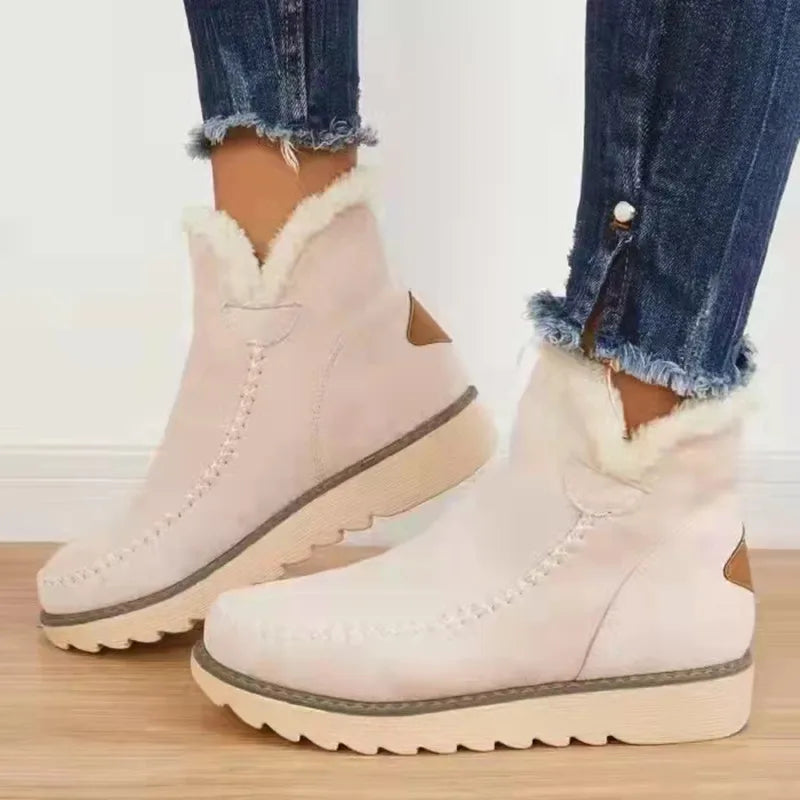 Women's Snow Boots Winter Fashion Casual Warm Shoes for Women Slip on Lady Comfort Female Ankle Boot Footwear Botas De Mujer