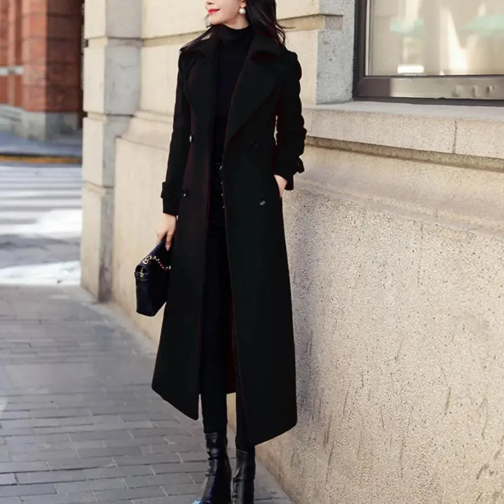 🧥 8. Winter Overcoat – Double-Breasted Wool Trench Coat