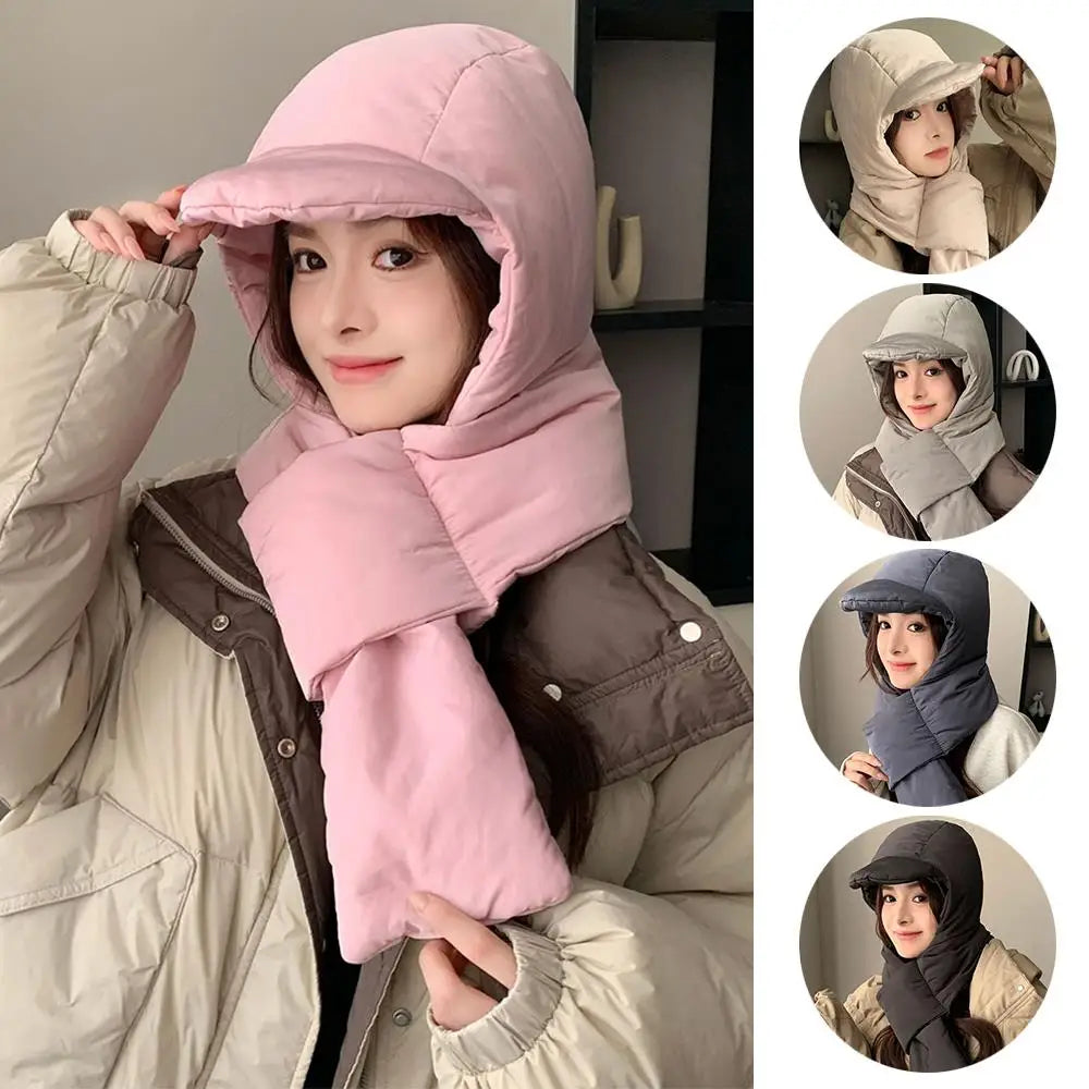 🧤 Glow West Down Hat & Scarf | Women’s Hooded Winter Warmer | 5 Colour Options
