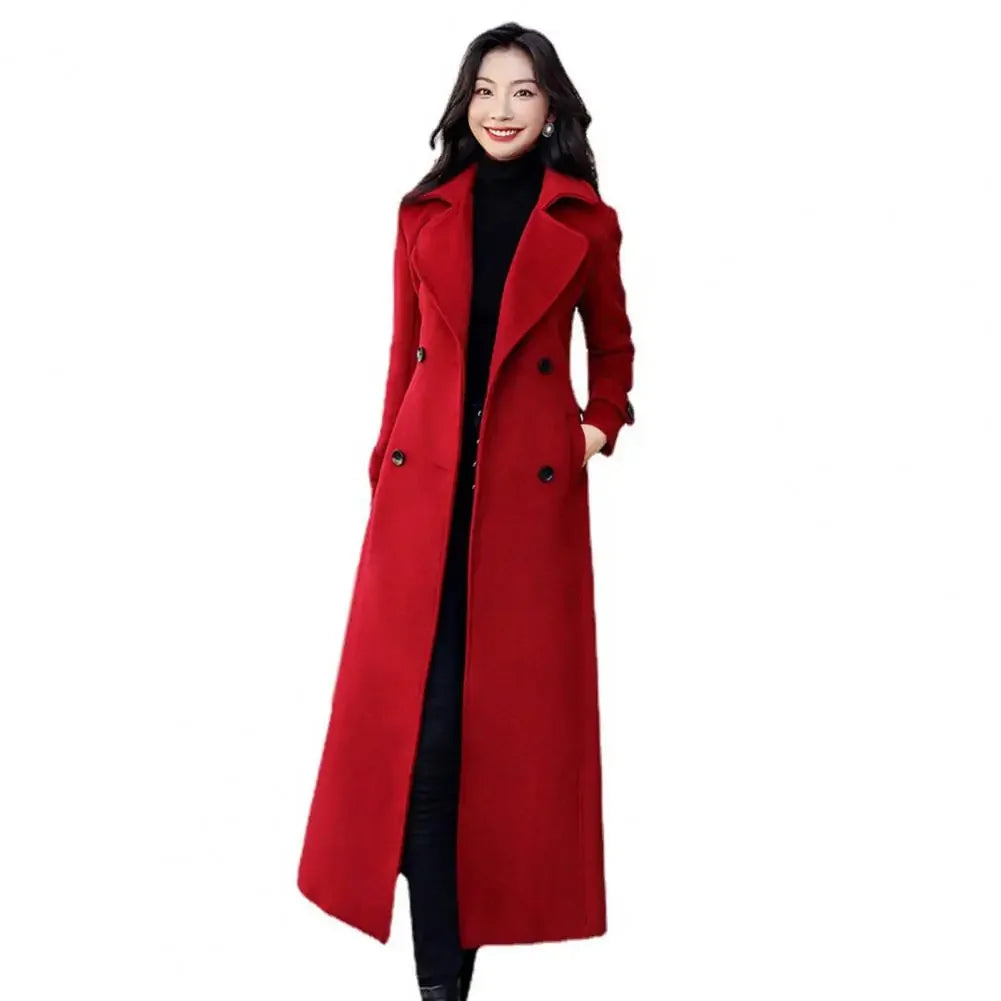 🧥 8. Winter Overcoat – Double-Breasted Wool Trench Coat