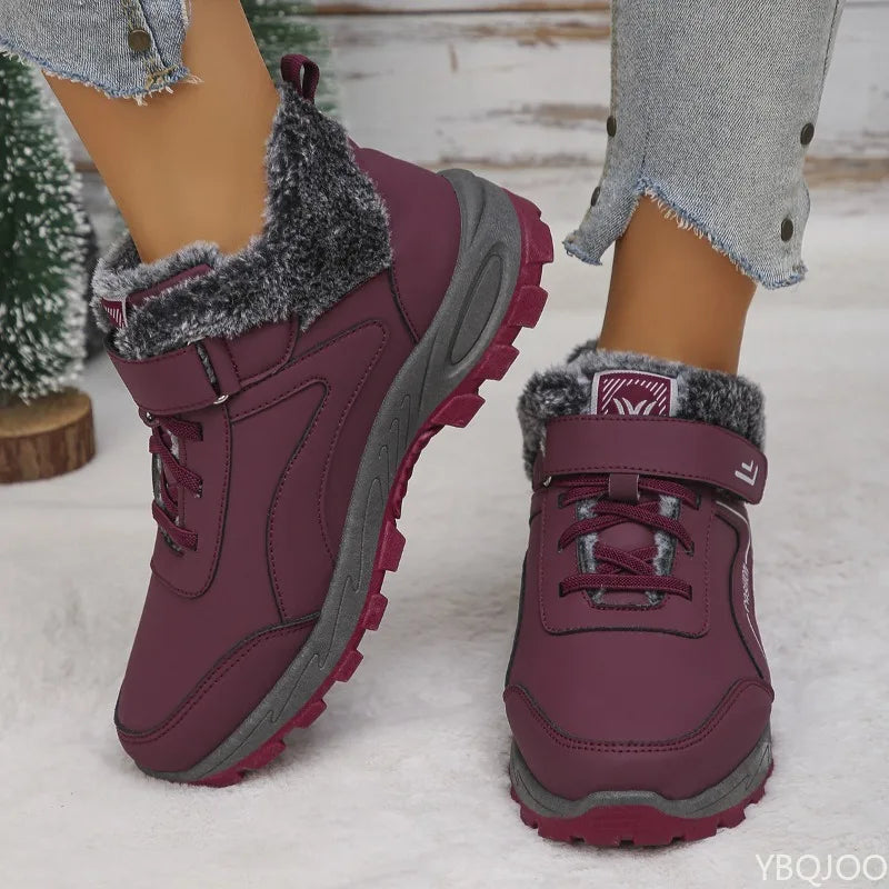 New Winter Shoes for Women Thickened Warm Snow Boots Cold resistant Outdoor Large Size Simple Comfortable Women's Shoes