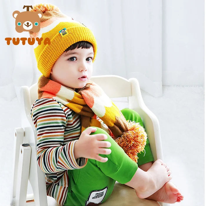🌈  Kids Colourful Knitted Hat & Scarf Set – Ages 1–3 (Scarf-Only Option if separate item)