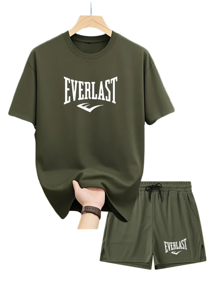 Everlast 2-Piece Training Set | Olive Green Gym & Streetwear – Glow West Sport & Street
