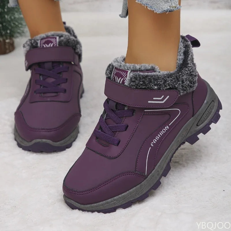 New Winter Shoes for Women Thickened Warm Snow Boots Cold resistant Outdoor Large Size Simple Comfortable Women's Shoes
