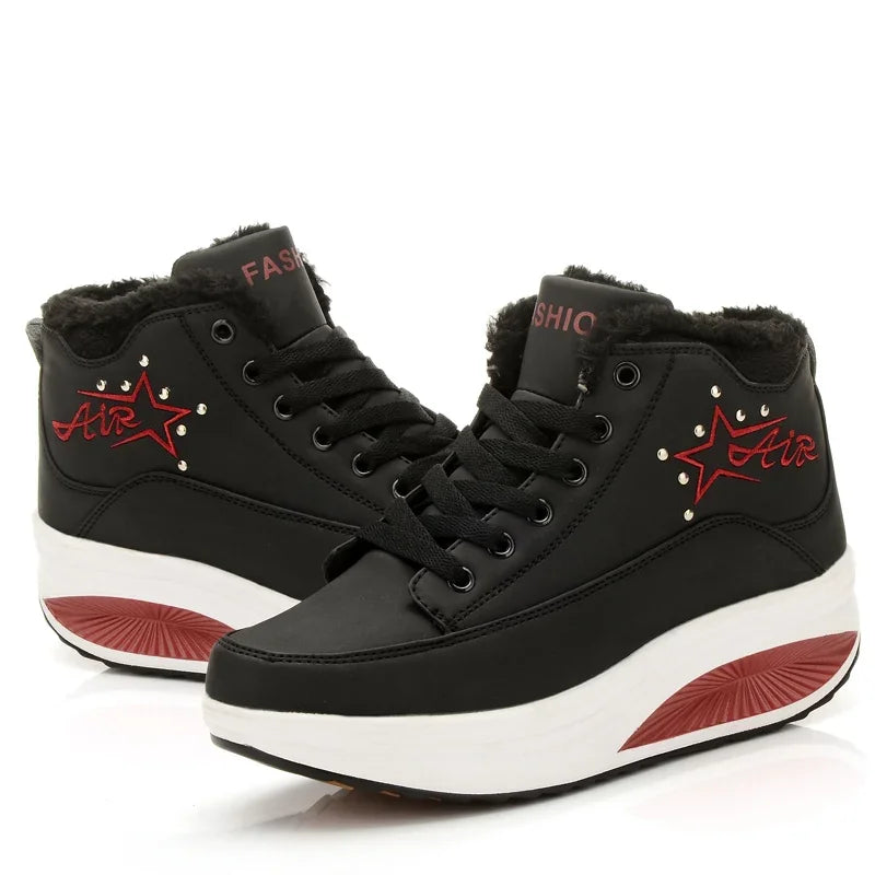 Womens Winter Snow Boots Warm Comfortable Non Slip Flat with  for Outdoor   women's shoes