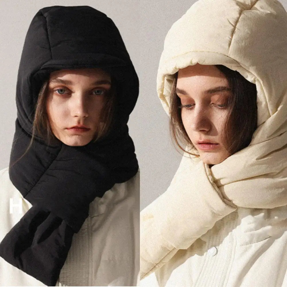 🧤 Glow West Down Hat & Scarf | Women’s Hooded Winter Warmer | 5 Colour Options