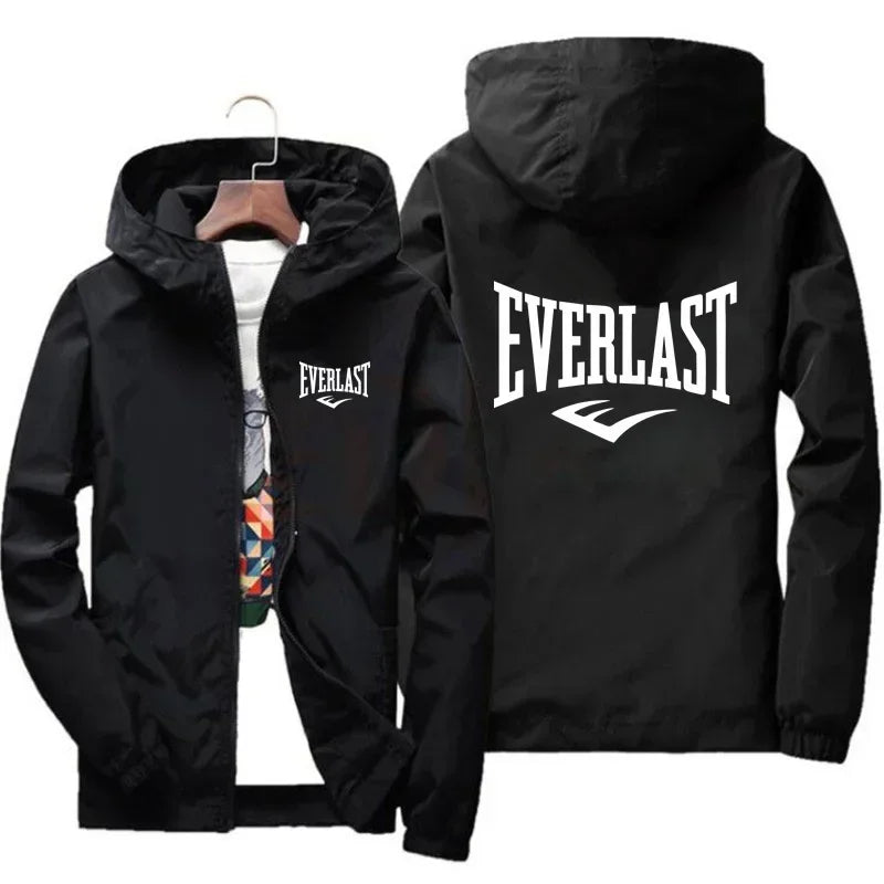 Everlast Windproof Hooded Sports Jacket | Lightweight Outdoor Coat – Glow West Sport & Street