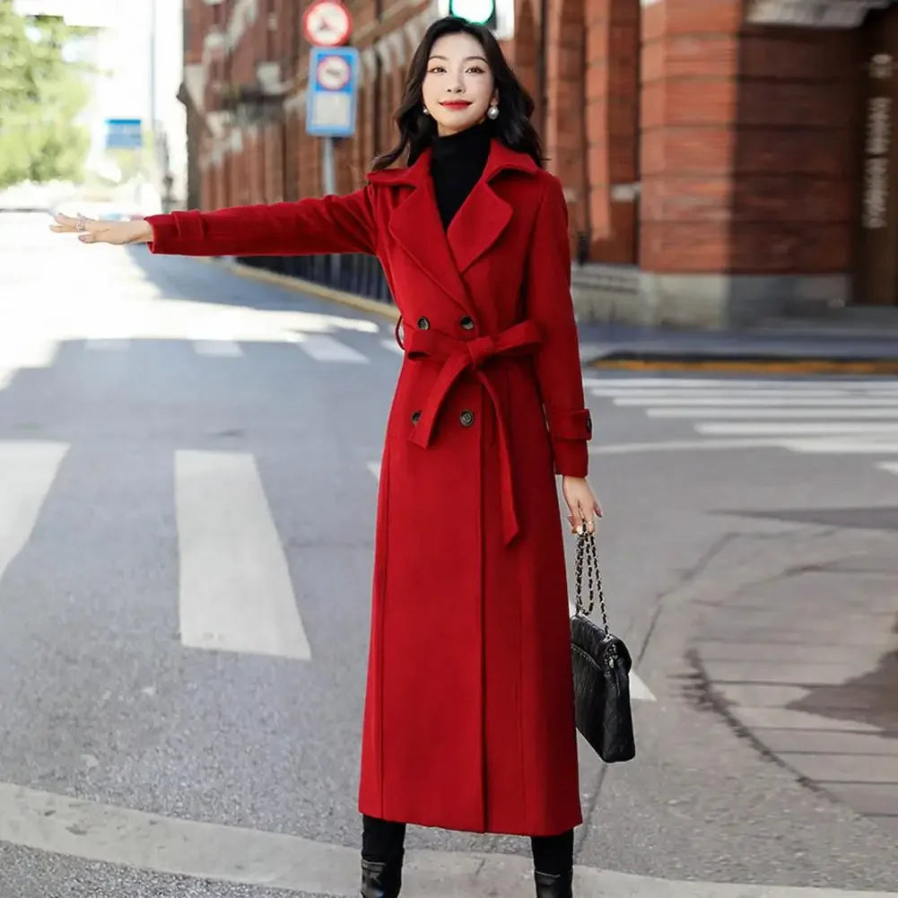 🧥 8. Winter Overcoat – Double-Breasted Wool Trench Coat