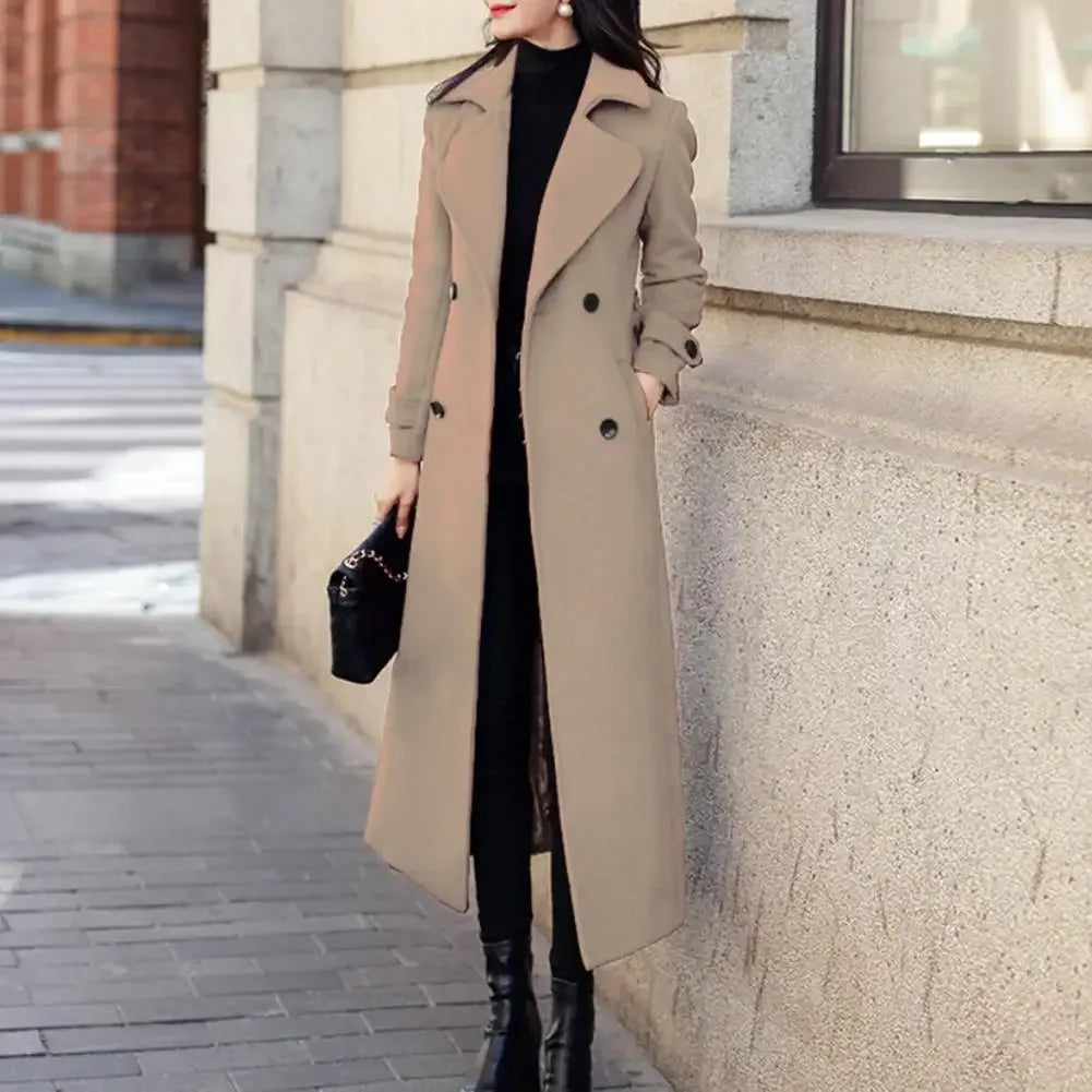 🧥 8. Winter Overcoat – Double-Breasted Wool Trench Coat