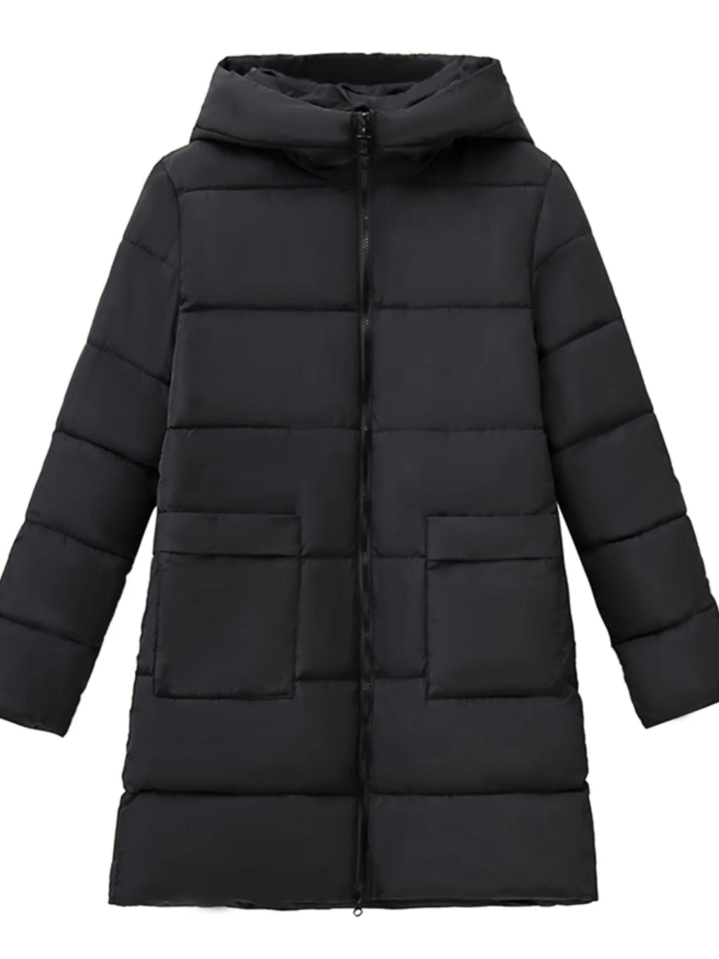 🧥  Women’s Long Puffer Jacket – Thick Hooded Winter Coat