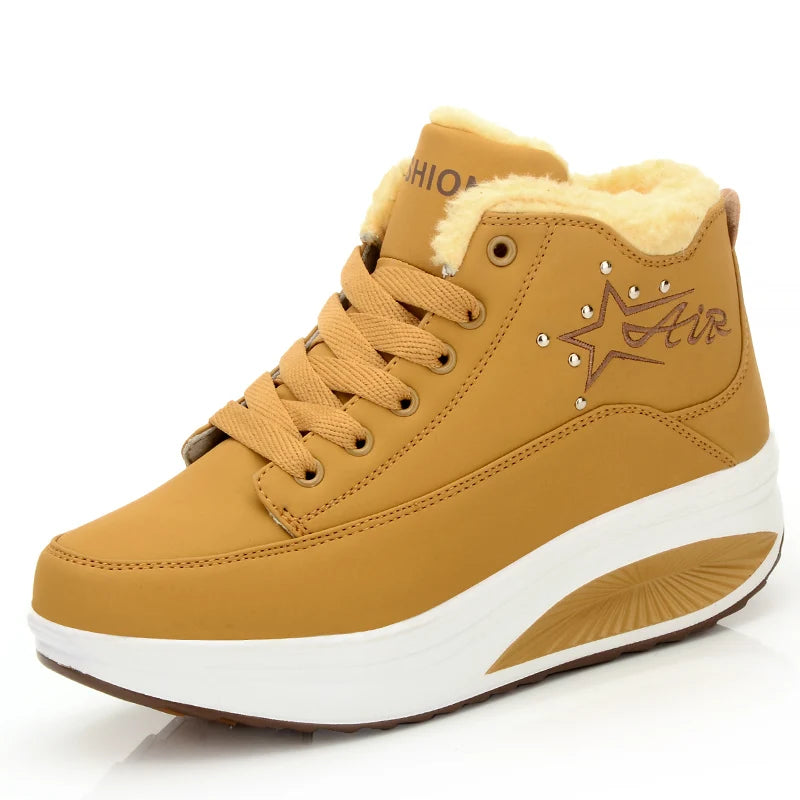 Womens Winter Snow Boots Warm Comfortable Non Slip Flat with  for Outdoor   women's shoes