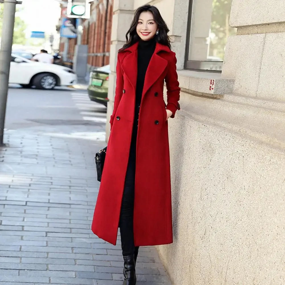 🧥 8. Winter Overcoat – Double-Breasted Wool Trench Coat