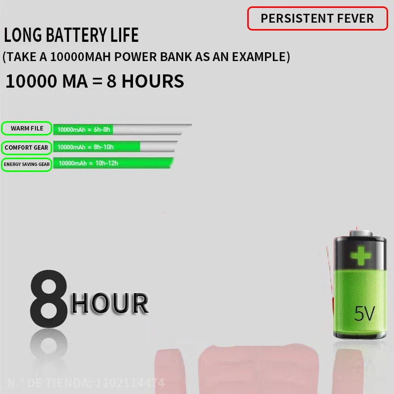 USB rechargeable heated cotton jacket