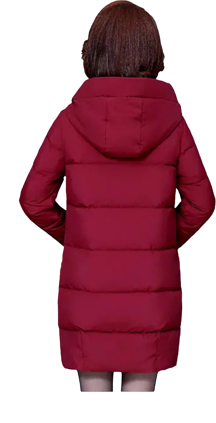 🧥  Women’s Long Puffer Jacket – Thick Hooded Winter Coat