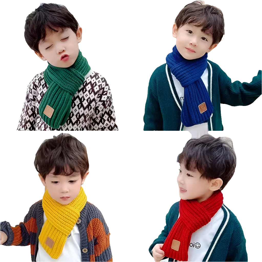 Kids Colourful Knitted Scarf – Ages 1–3