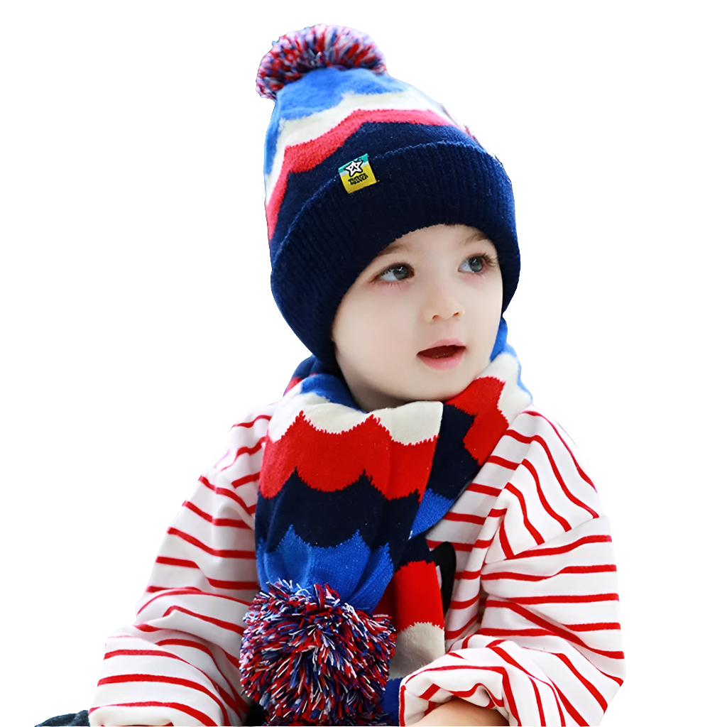 🌈  Kids Colourful Knitted Hat & Scarf Set – Ages 1–3 (Scarf-Only Option if separate item)